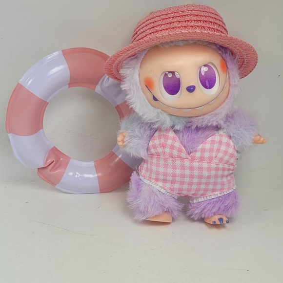 Labubu Pink Bthing Suit, Hat and Floatie Outfit - Picture 2 of 4